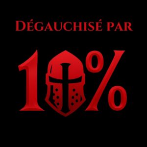 Autocollants "Dégauchisé par 10%" 4x4 CM